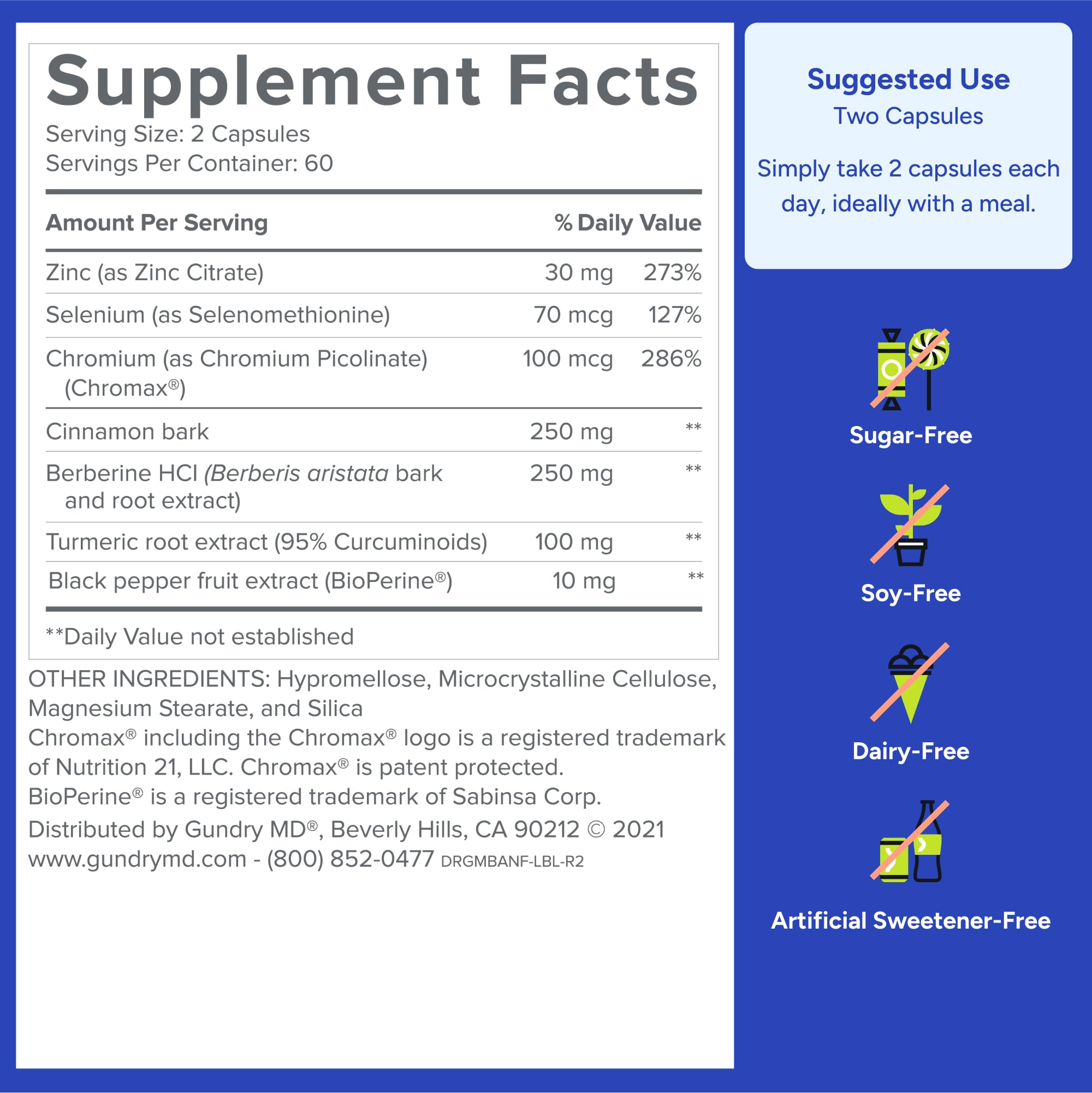 Gundry MD Metabolic Advanced with Berberine – Supports Healthy Metabolism, 120 Count