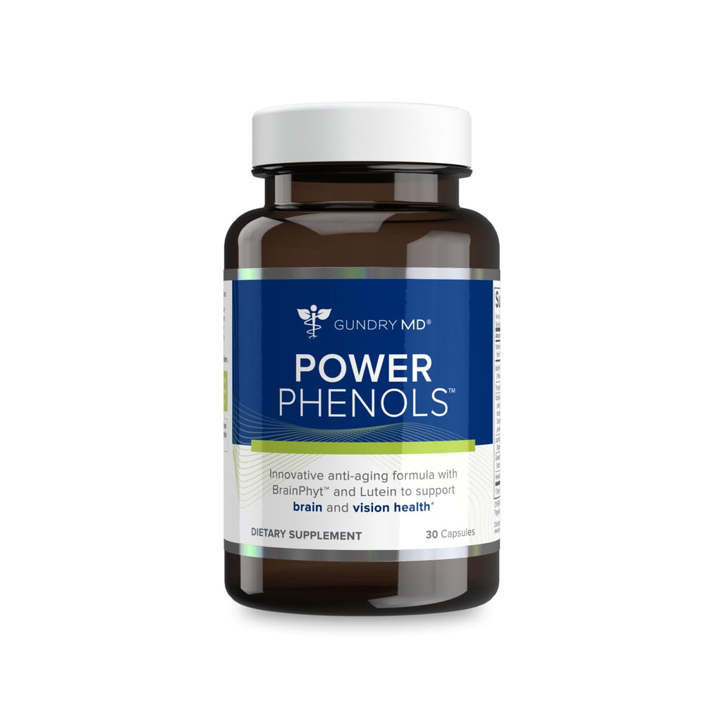 Gundry MD Power Phenols – Brain Health Supplement for Focus, Motivation, and Energy (30 Servings)