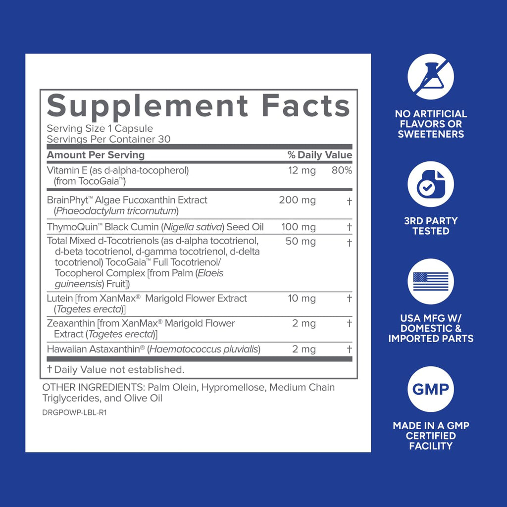 Gundry MD Power Phenols – Brain Health Supplement for Focus, Motivation, and Energy (30 Servings)