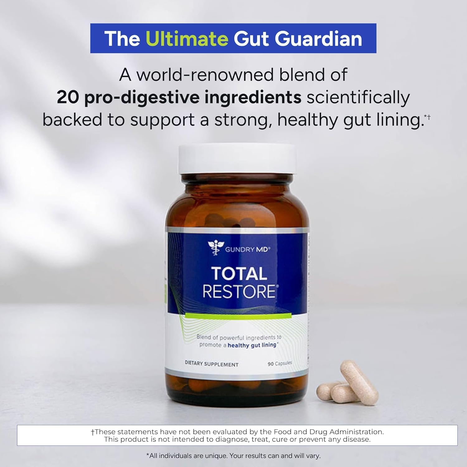 Gundry MD Total Restore Gut Lining Support – Digestive Wellness (90 Capsules)