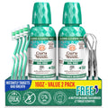 GuruNanda Fresh Breath Mouthwash - ADA-Approved, Alcohol & Fluoride-Free, Wild Mint 32 oz (2-Pack)