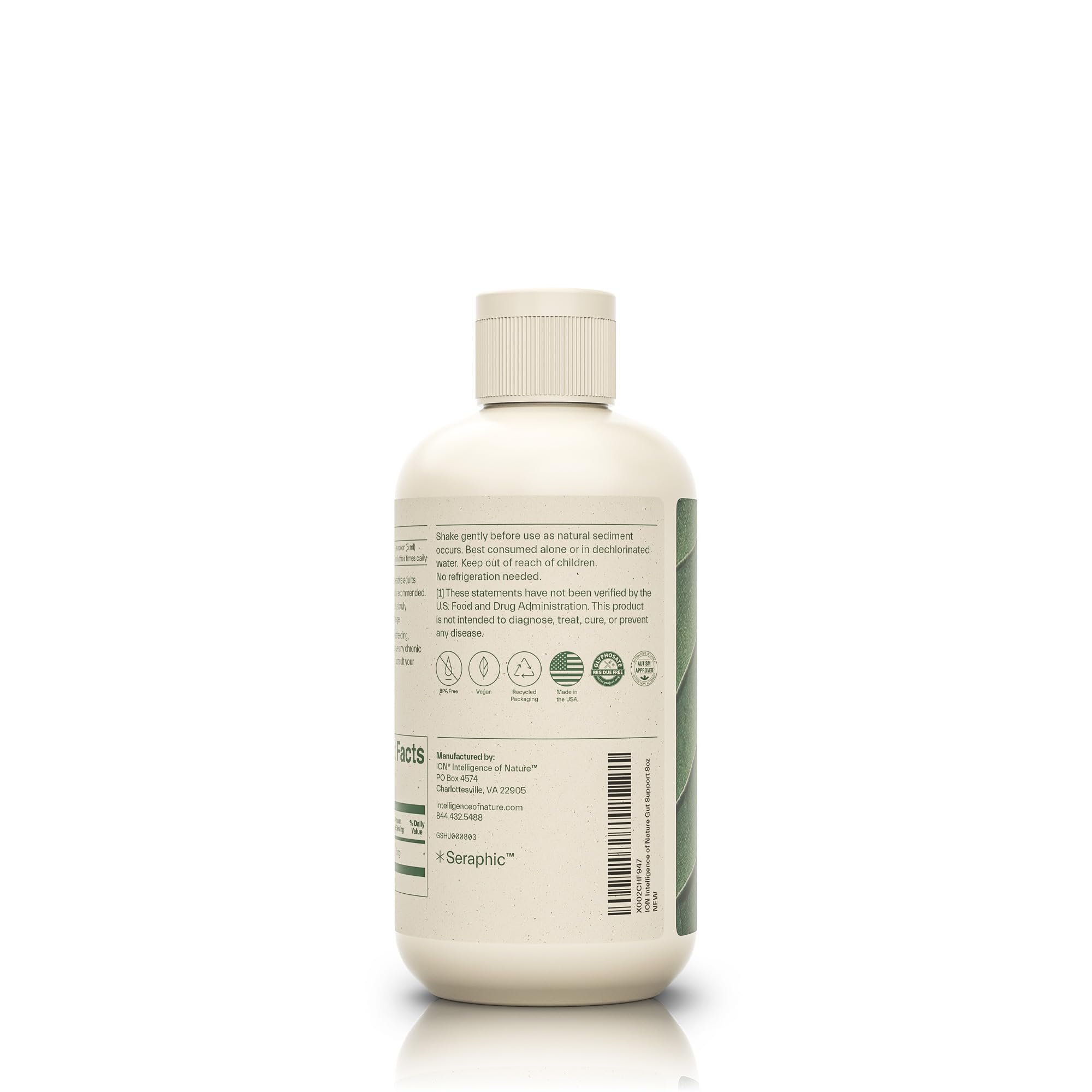 ION Gut Support Liquid – Digestive Health & Detox Drops with Humic Extract | 8 fl oz