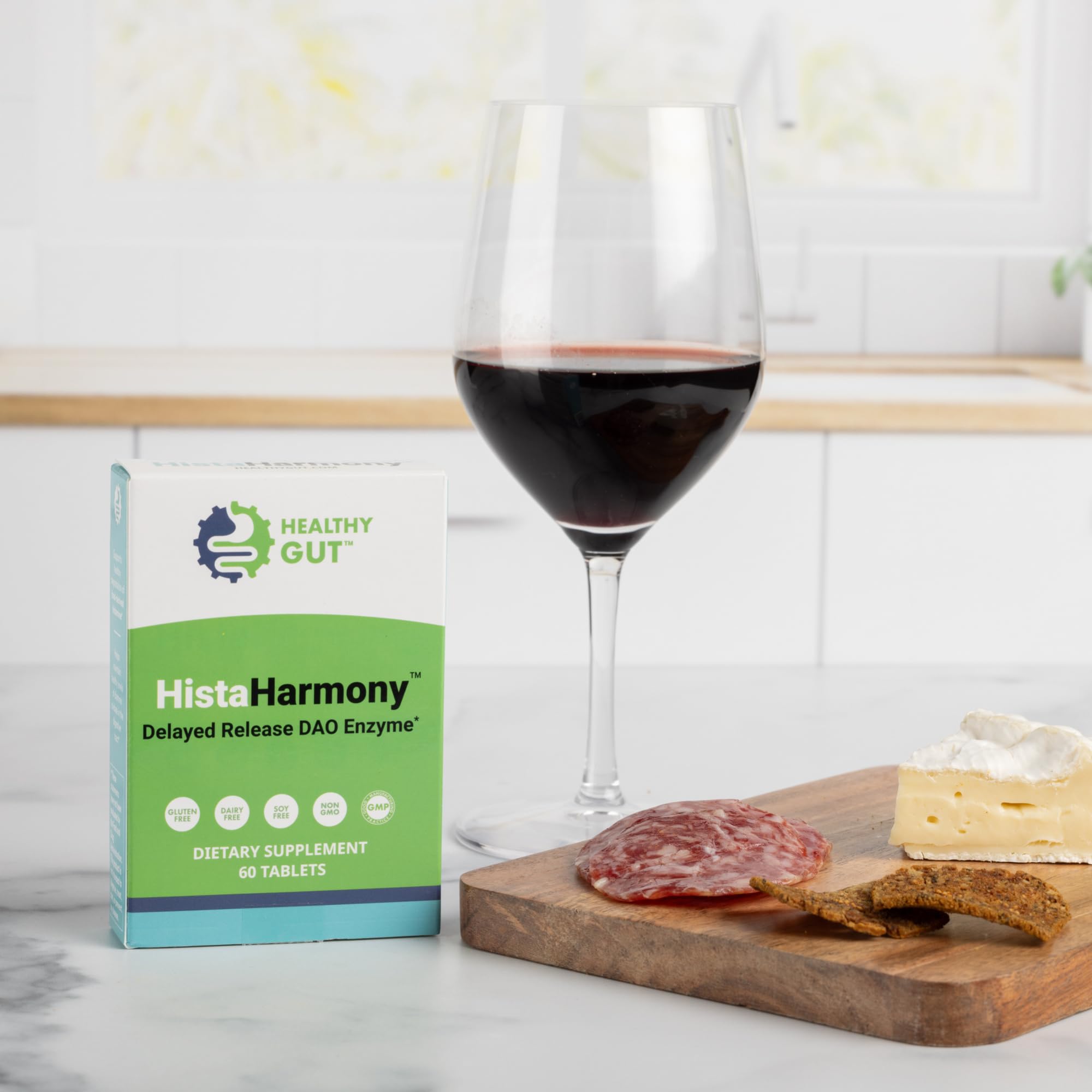 Healthy Gut HistaHarmony DAO Enzyme Supplement – 30,000 HDU, Delayed Release, 60 Servings