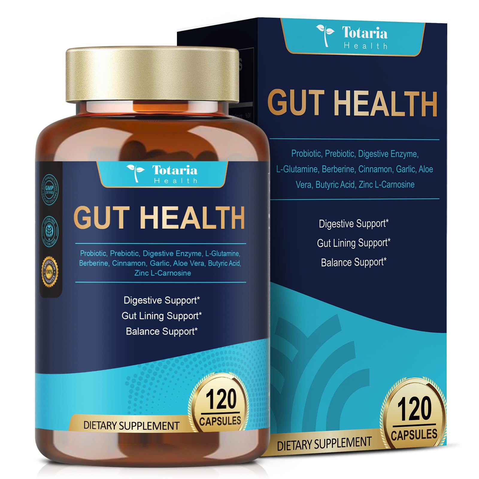 4-in-1 Gut Health Supplement with 60B CFU Probiotics for Immunity & Skin | Women & Men