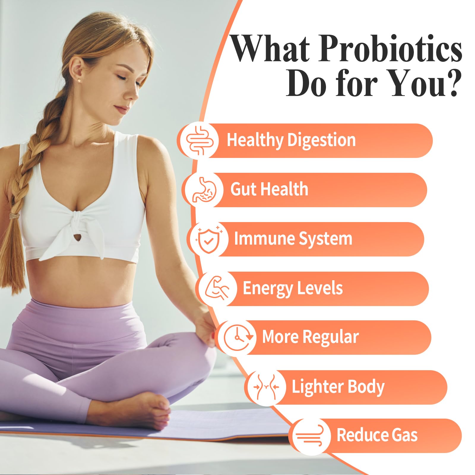 300 Billion CFU Probiotics - Gut Health, 12 Strains + Prebiotic, 60 Caps