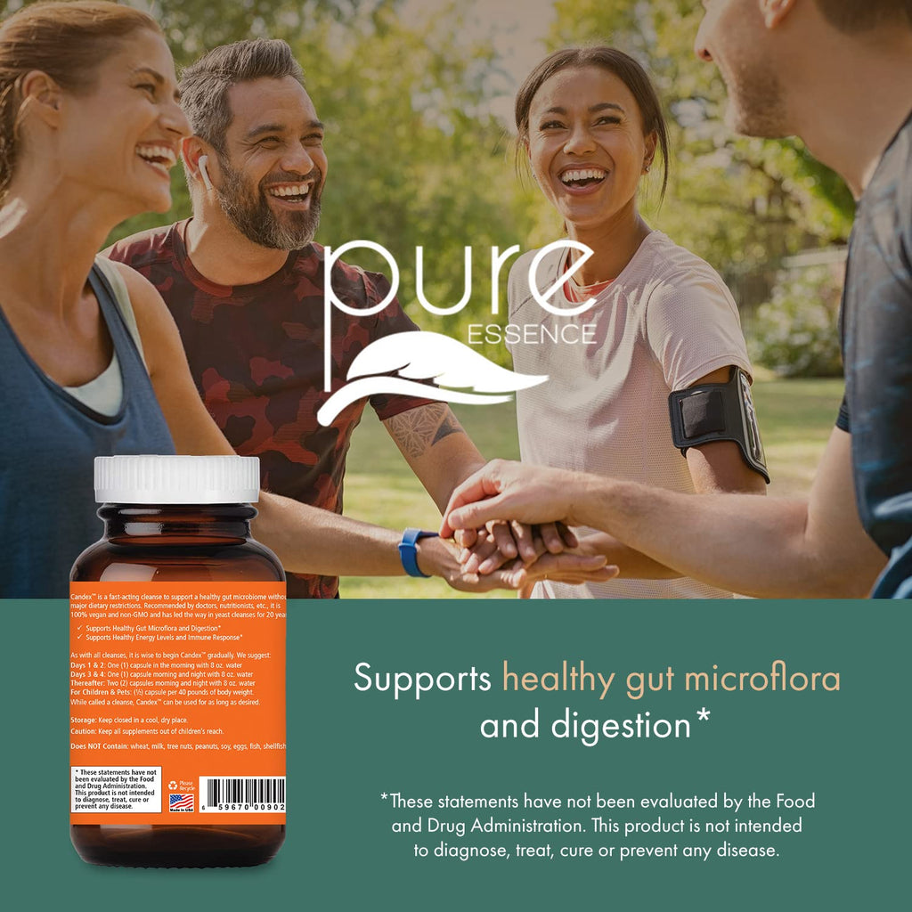Pure Essence Candex Supplement – Digestive Enzymes for Yeast Balance, 120 Capsules