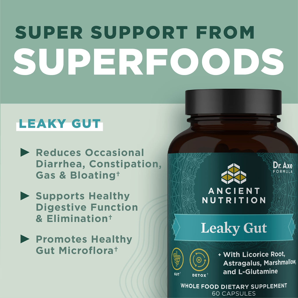 Ancient Nutrition Leaky Gut Capsules 60 Count – Gut Health Support