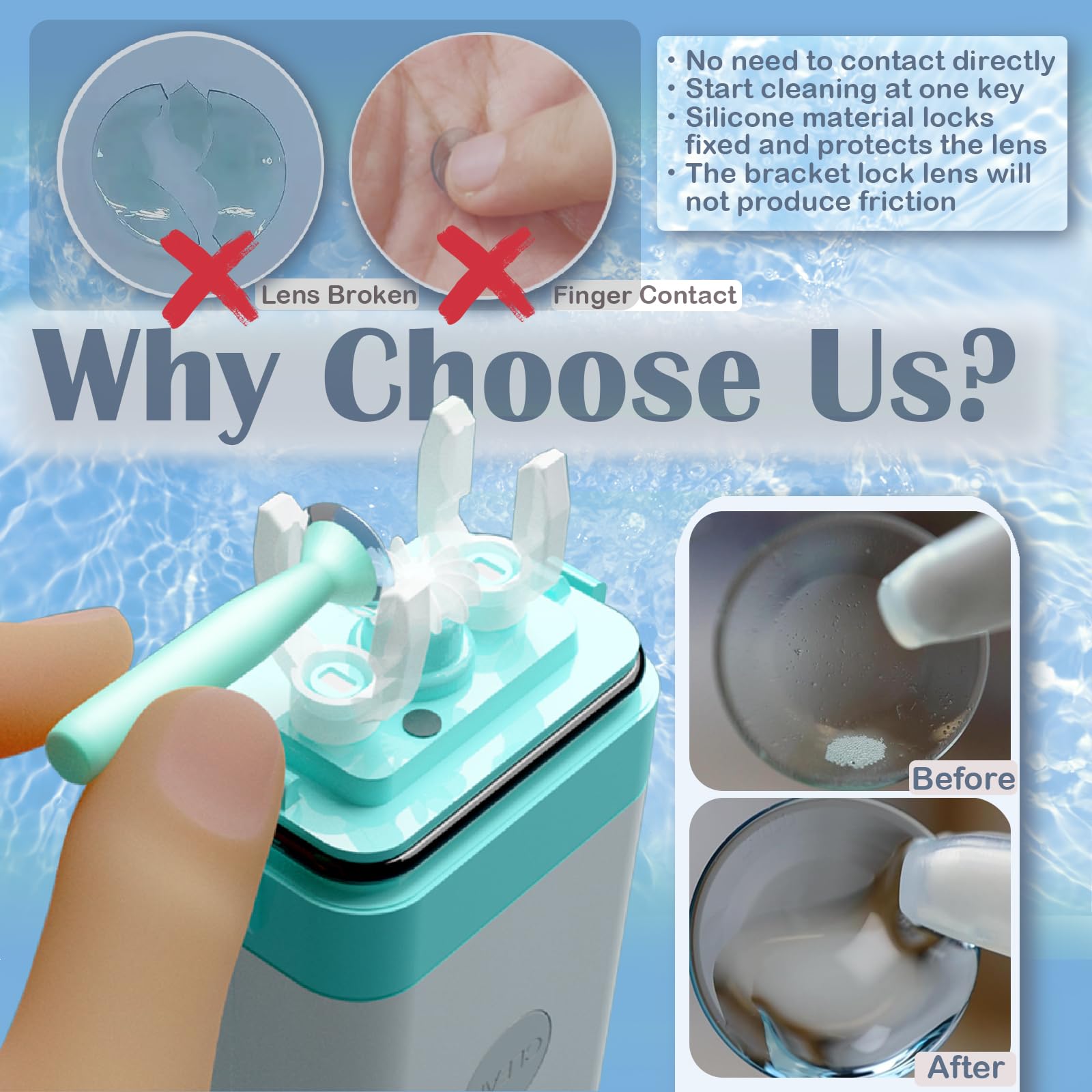 3in1 Hard Contact Lens Cleaner GV Pro – RGB/Ortho-K Cleaning & Storage