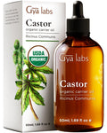 Gya Labs Castor Carrier Oil - 1.7 Fl Oz | For Hair, Skin, Face, Scalp & Body Massage
