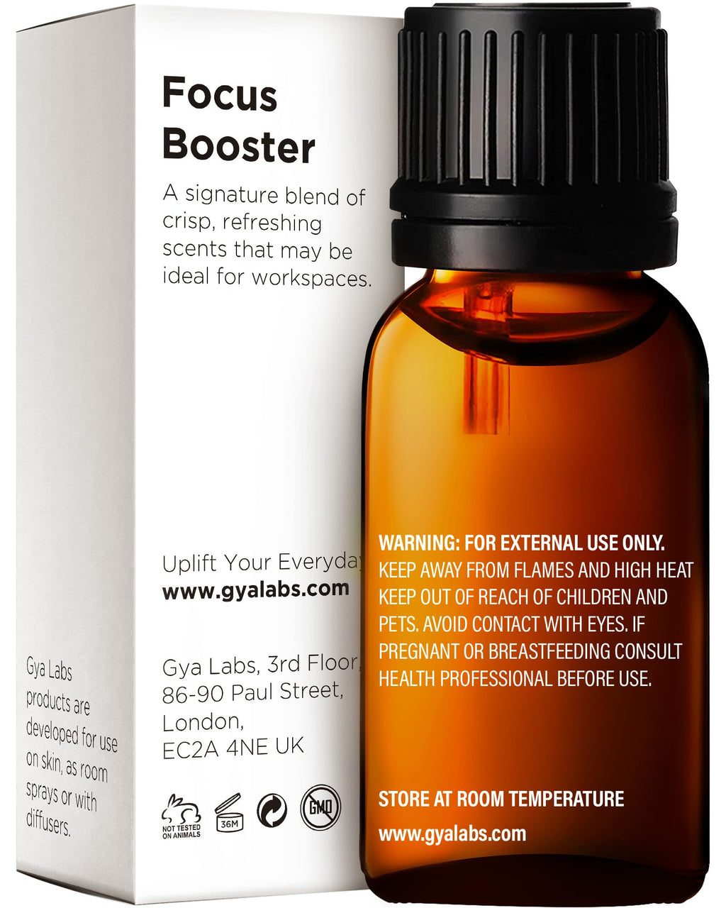 Gya Labs Focus Booster Essential Oil Blend – Fresh Mint Scent (0.34 fl oz)