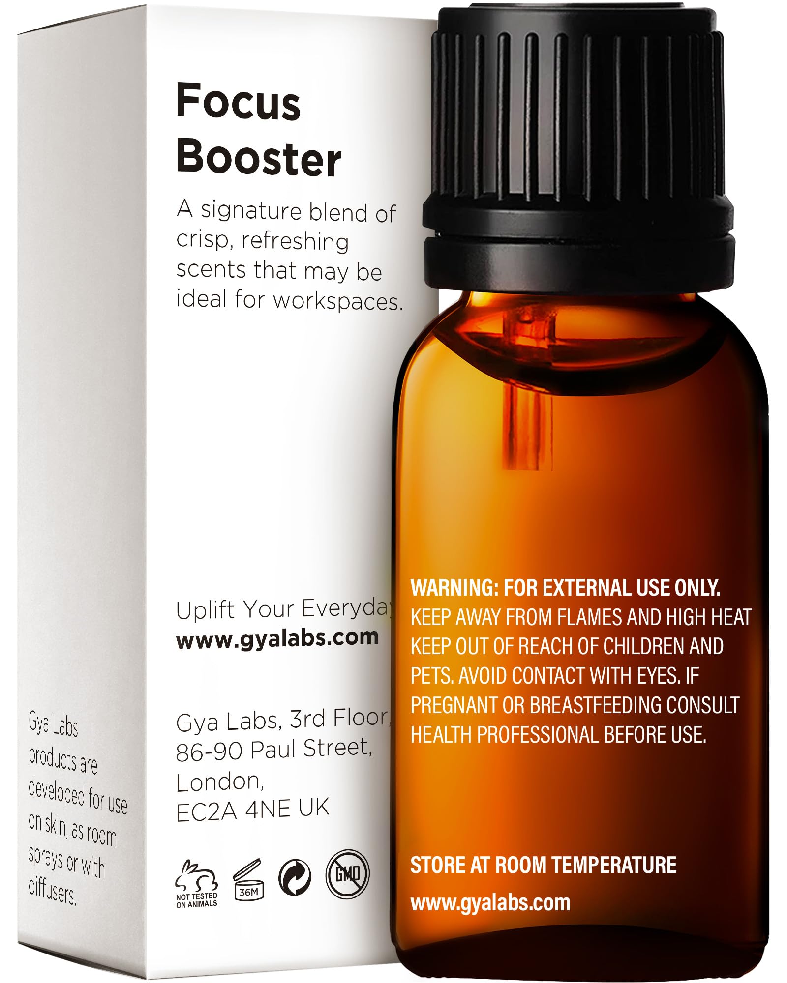 Gya Labs Focus Booster Essential Oil Blend – Fresh Mint Scent (0.34 fl oz)