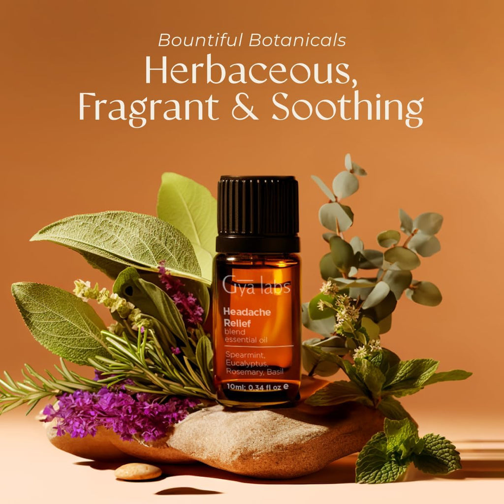 Gya Labs Headache Essential Oil Blend – Diffuser, Aromatherapy & DIY (0.34 Fl Oz)
