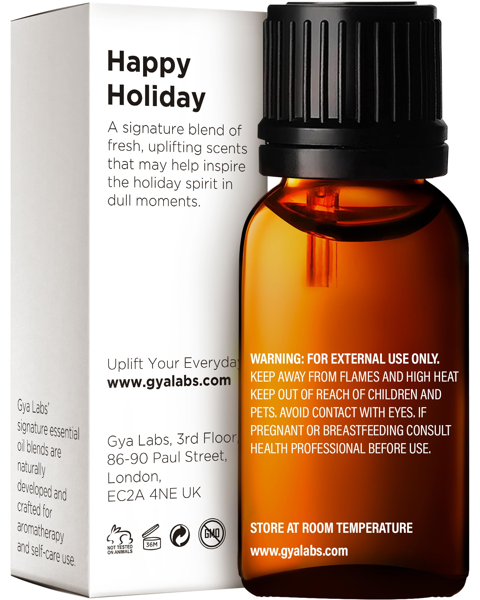 Gya Labs Holiday Essential Oil Blend – Comforting & Uplifting Aromatherapy (0.34 fl oz)