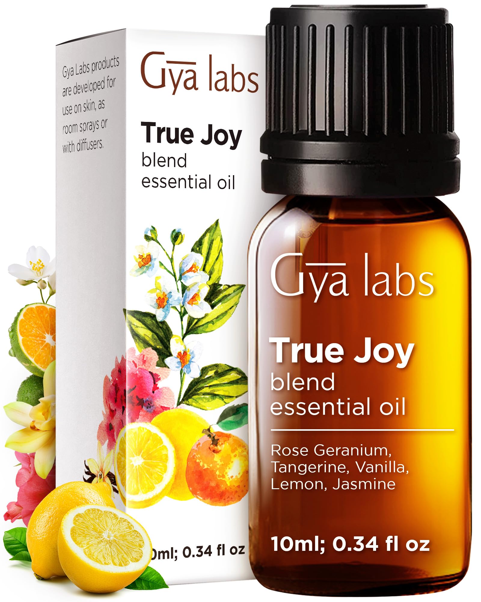 Gya Labs Joy Essential Oil Blend - 100% Pure True Joy Essential Oil (0.34 fl oz) | Calming & Uplifting