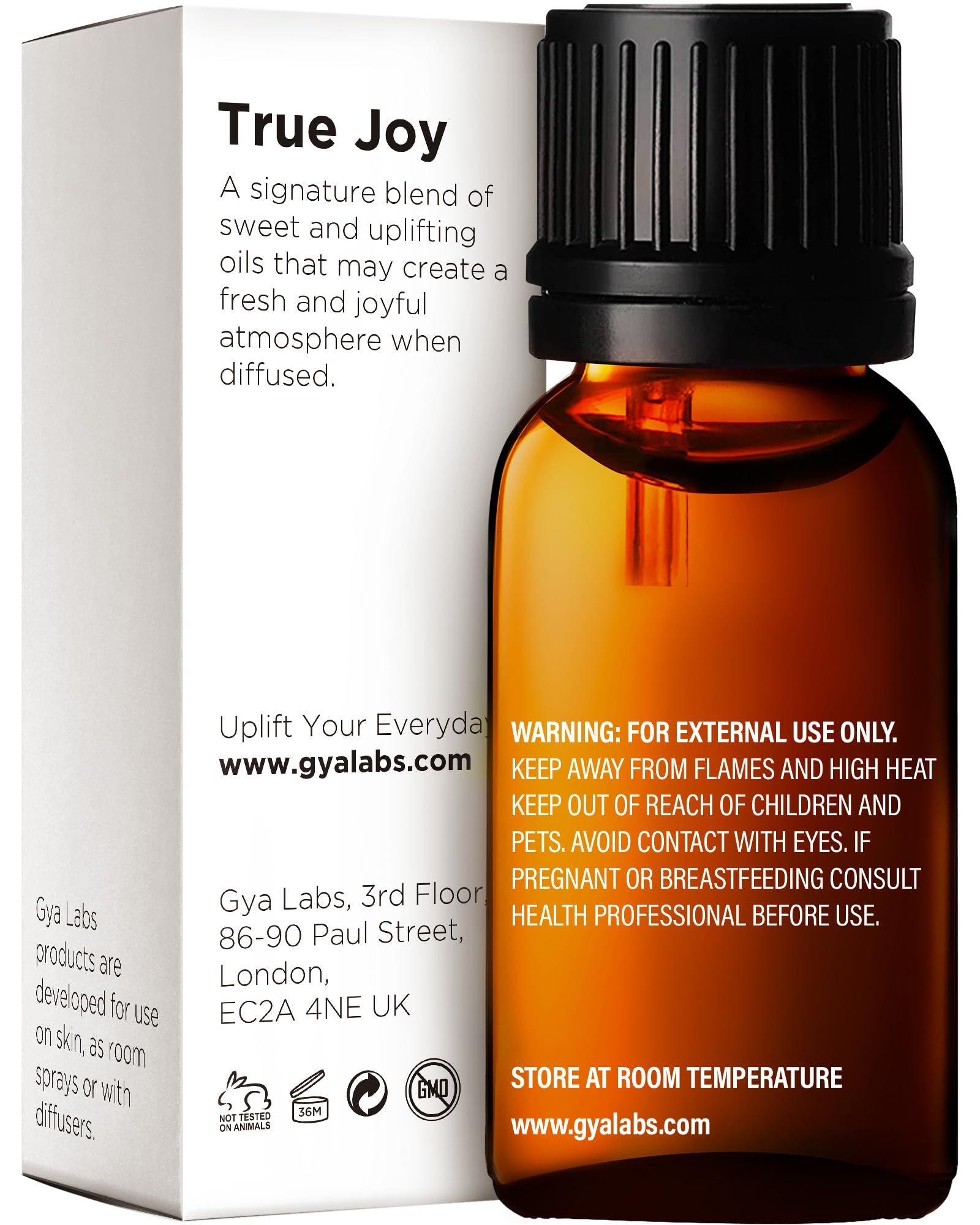 Gya Labs Joy Essential Oil Blend - 100% Pure True Joy Essential Oil (0.34 fl oz) | Calming & Uplifting