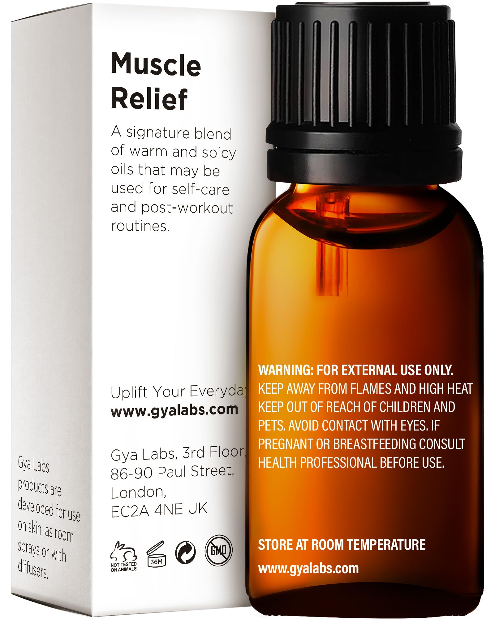 Gya Labs Muscle Relief Essential Oils Blends - 0.34 Fl Oz