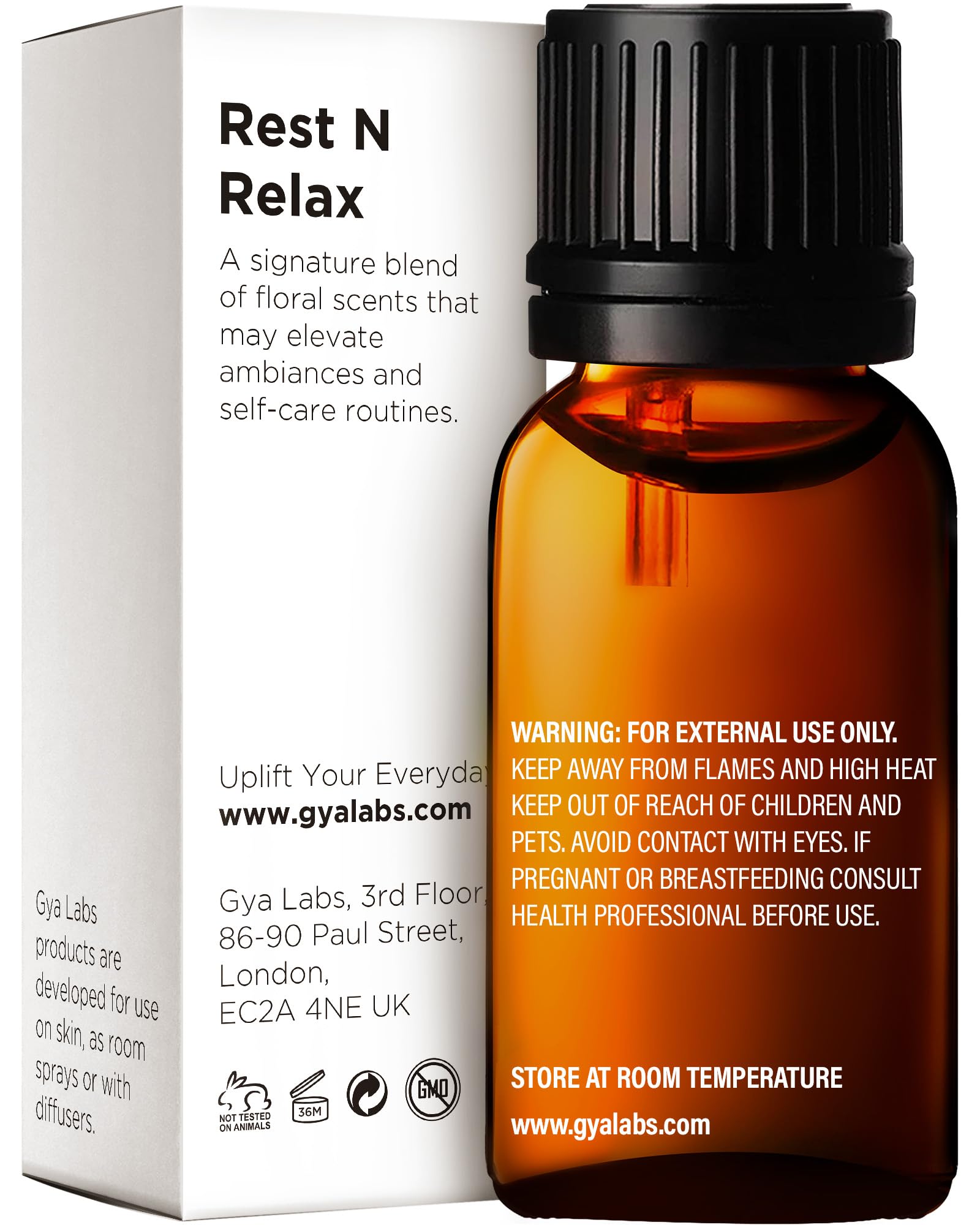 Gya Labs Rest N Relax Essential Oil Blend – Calming & Relaxing (0.34 oz)