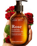 Gya Labs Rose Massage Oil – 6.76 fl oz | Non-Greasy, Relaxation & All Skin Types