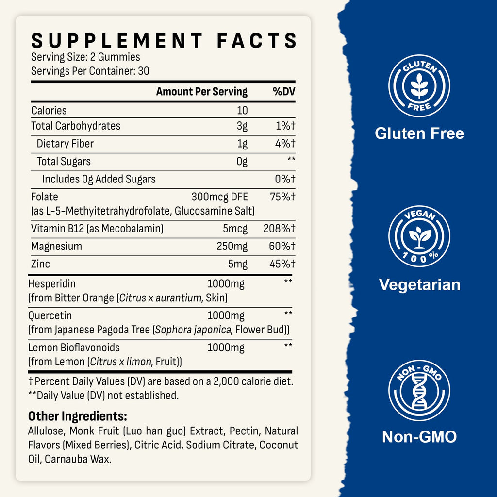 Gyumolics Flavonoid Gummies 3000mg – Bioflavonoid Complex with Hesperidin, Quercetin & Vitamin C – 120 Gummies