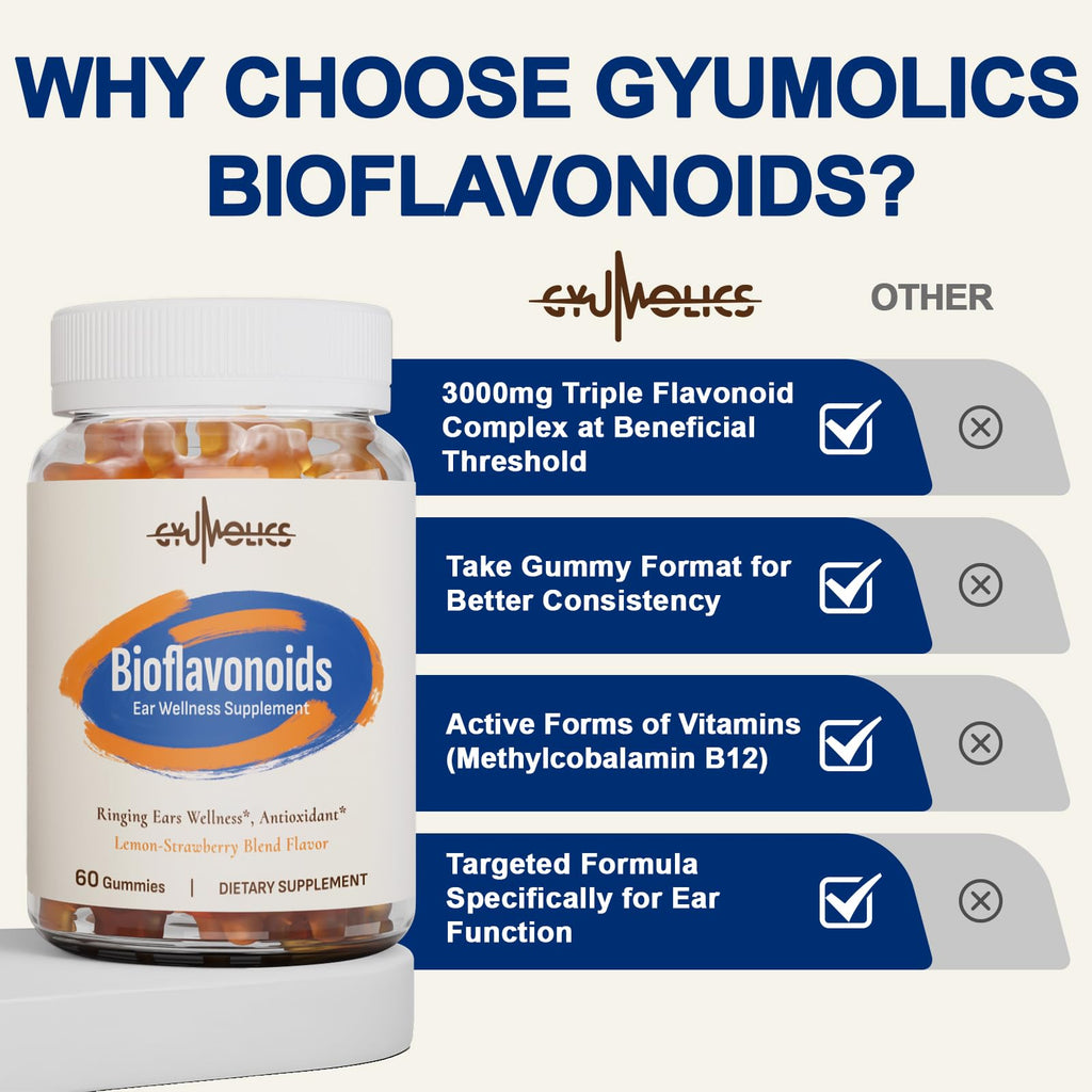Gyumolics Flavonoid Gummies 3000mg – Bioflavonoid Complex with Hesperidin, Quercetin & Vitamin C – 120 Gummies