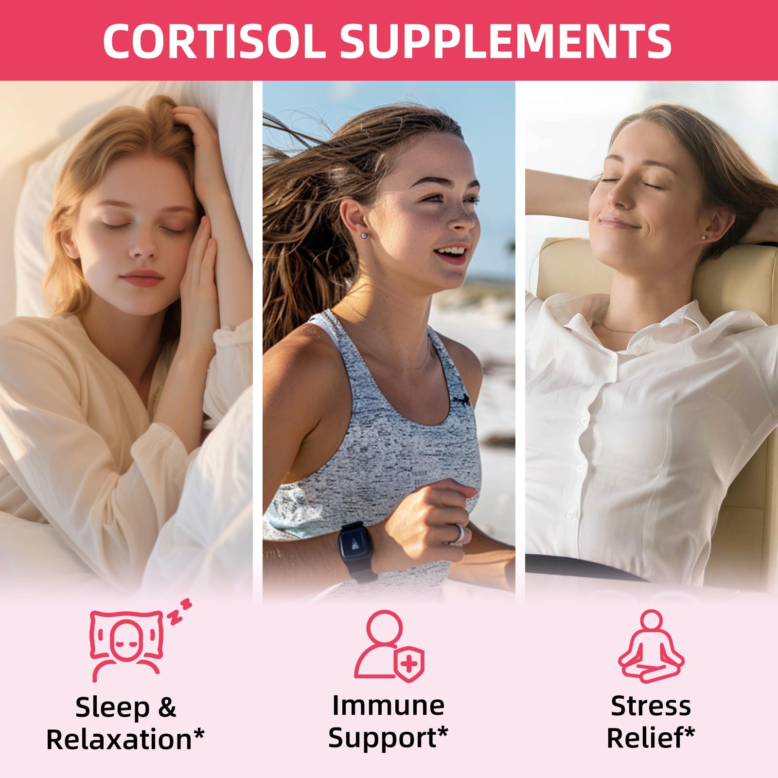 GZ HAOYUAN Cortisol Support Drops – 2 fl oz – Strawberry (Magnesium, Ashwagandha & L-Theanine)