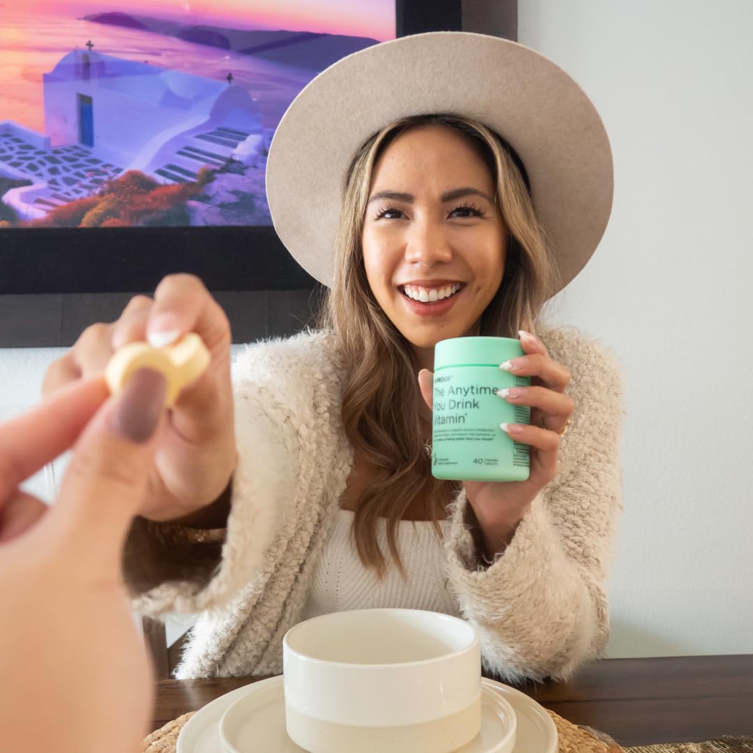 H-PROOF The Anytime You Drink Vitamin – 40 Chewables, Vegan, Lemonade