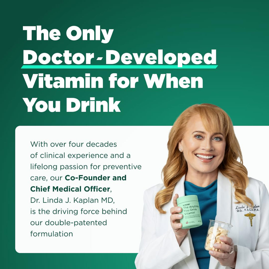 H-PROOF The Anytime You Drink Vitamin – 40 Chewables, Vegan, Lemonade