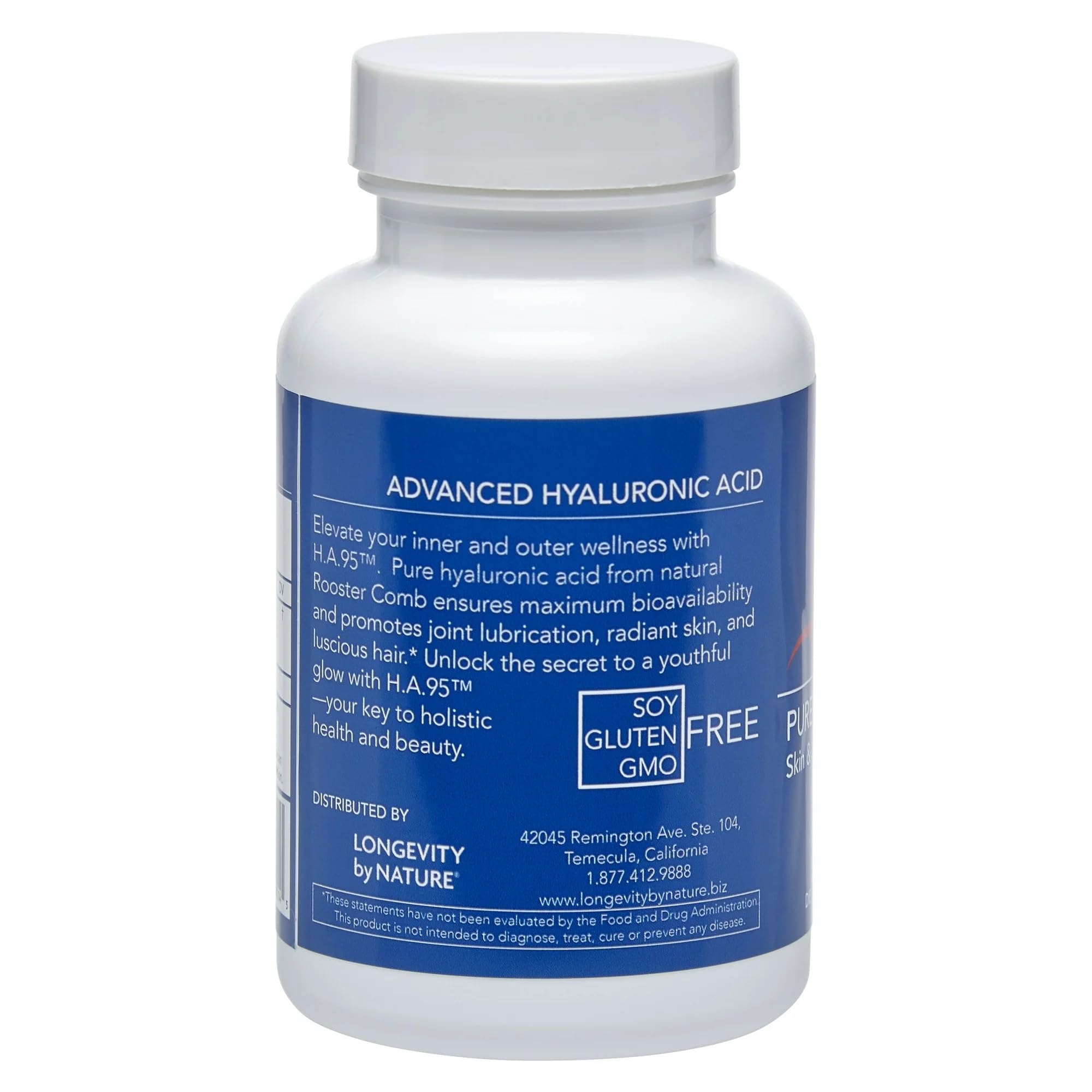 Longevity by Nature H.A.95 Hyaluronic Acid – Joint & Skin Hydration