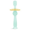 Haakaa 360 Food Grade Silicone Baby Toothbrush - 6M+ with Shield & Base Design, 1pc (Blue)