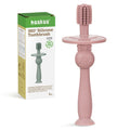 Haakaa 360° Baby Toothbrush with Suction Base – Gentle Self-Brushing Training (Blush)