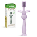 Haakaa 360° Baby Toothbrush with Suction Base | Gentle Cleaning for Infants, Sorft Food-Grade Silicone, Lavender