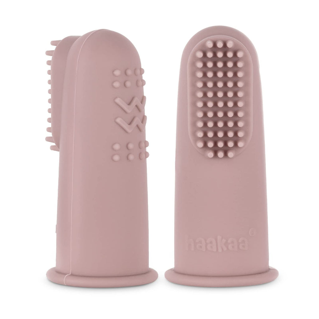 Haakaa Silicone Baby Finger Toothbrush – 2 Pack, Soft Food-Grade Silicone, Infants, Babies & Kids
