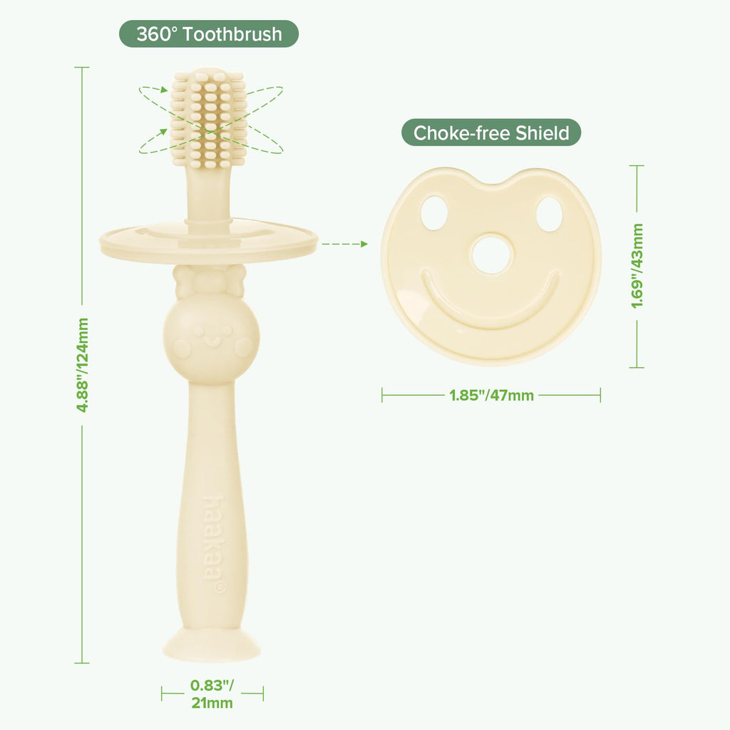 Haakaa Infant Toothbrush – 360° All‑Round Baby Toothbrush (6m+)