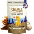 HabitONE Organic Mushroom Coffee Arabica – Lion’s Mane, Cordyceps, Reishi, Chaga – Alpha-GPC & L-Tyrosine – B12 & B3 – 30 Servings – Made in USA