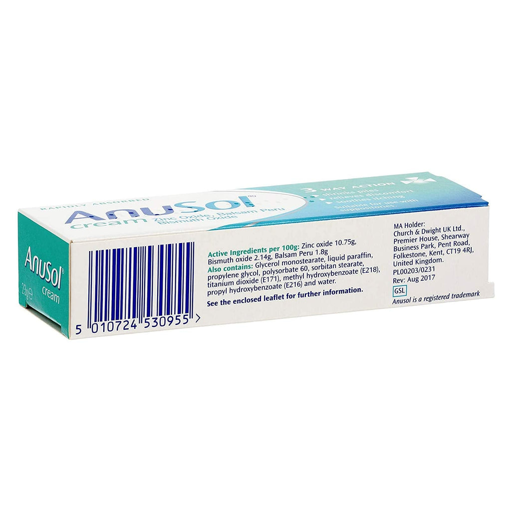 Anusol Cream Haemorrhoid Treatment 23G - Fast Relief for Piles