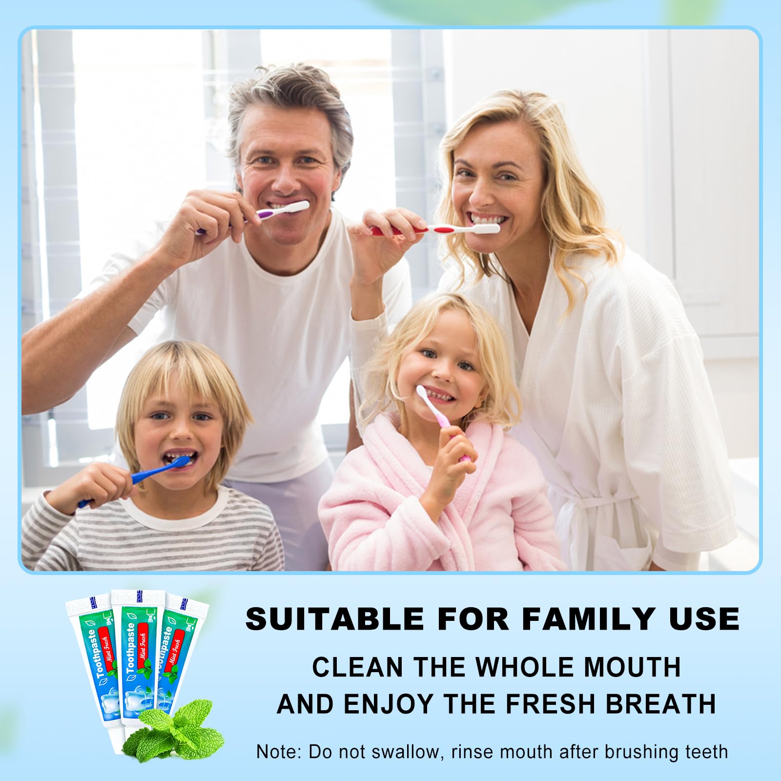 HAIFOTRVA 0.176 oz Bulk Travel Size Toothpaste – 30 Mint Tubes for Hotels, Guests & Travel