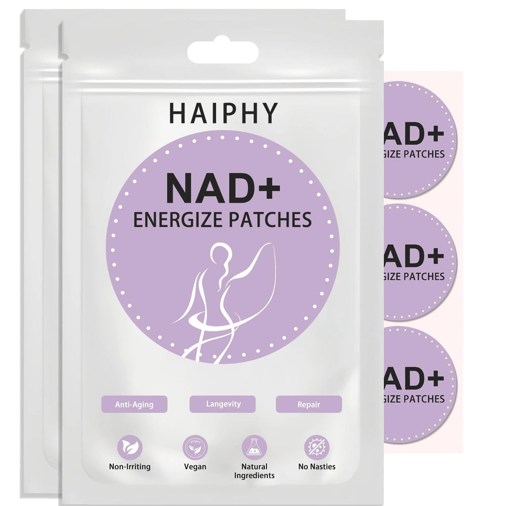 Haiphy NAD+Patches NMNH & Resveratrol | Anti-Aging & Metabolism Support | 2 Packs (60 Patches Each)