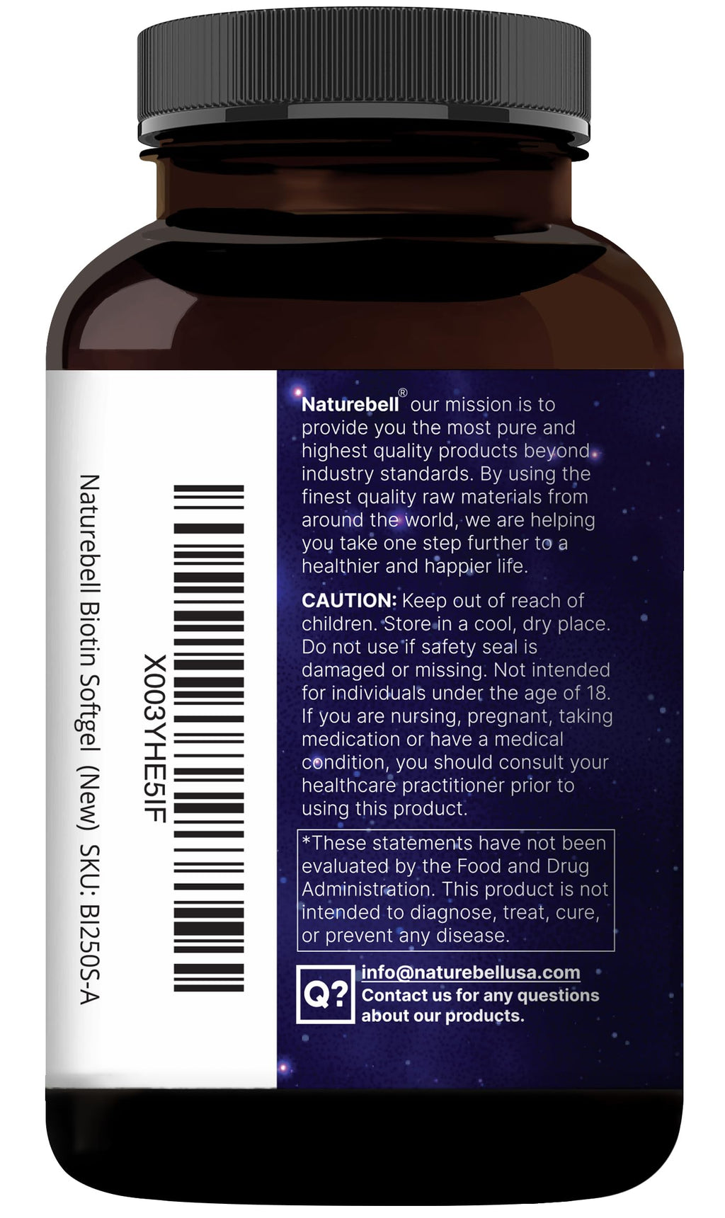 Biotin 10000mcg + Hyaluronic Acid 25mg Softgels | 360 Coconut Oil | Hair Skin Nails
