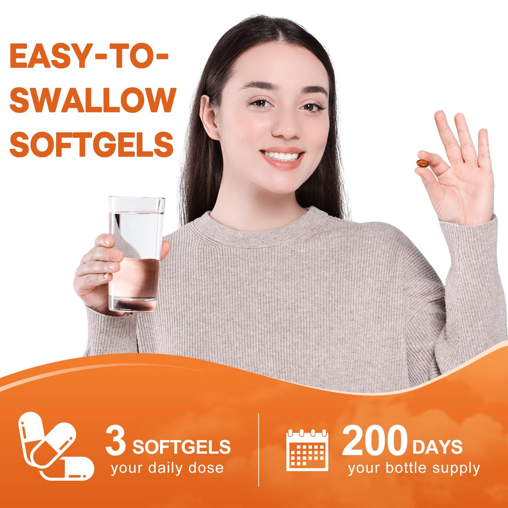 Pumpkin Seed Oil with Saw Palmetto Softgels - 3000mg | 600 Softgels | Cold-Pressed | Non-GMO