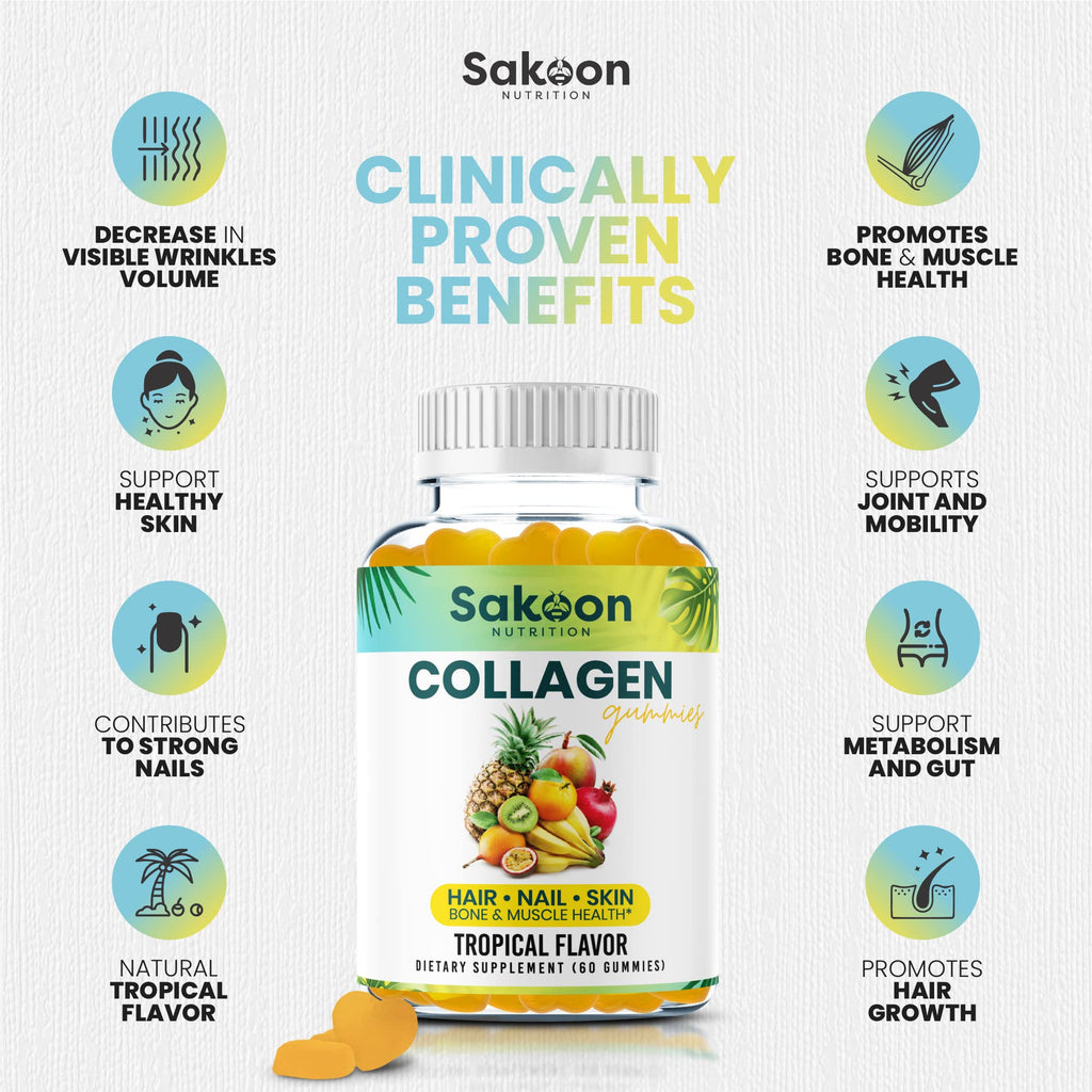 Halal Collagen Gummies for Women & Men | Anti-Aging, Skin & Hair Care