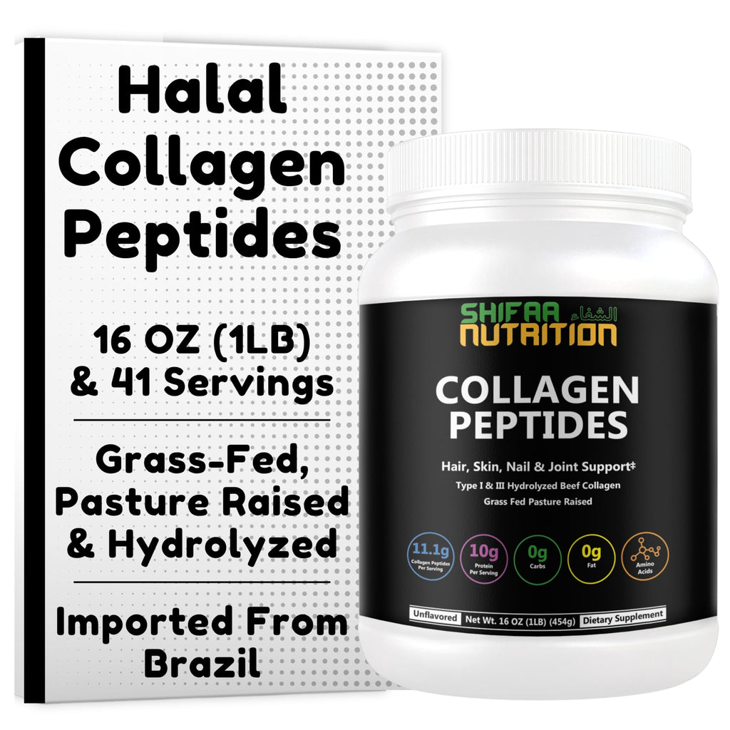 Halal Grass-Fed Collagen Peptides Powder – 1 lb Unflavored | Keto & Paleo
