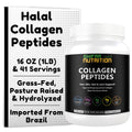 Halal Grass-Fed Collagen Peptides Powder – 1 lb Unflavored | Keto & Paleo
