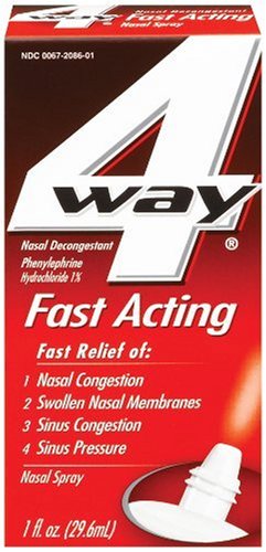 HALEON 4-Way Nasal Decongestant Spray – Fast Acting, 1 Fl Oz (Pack of 3)
