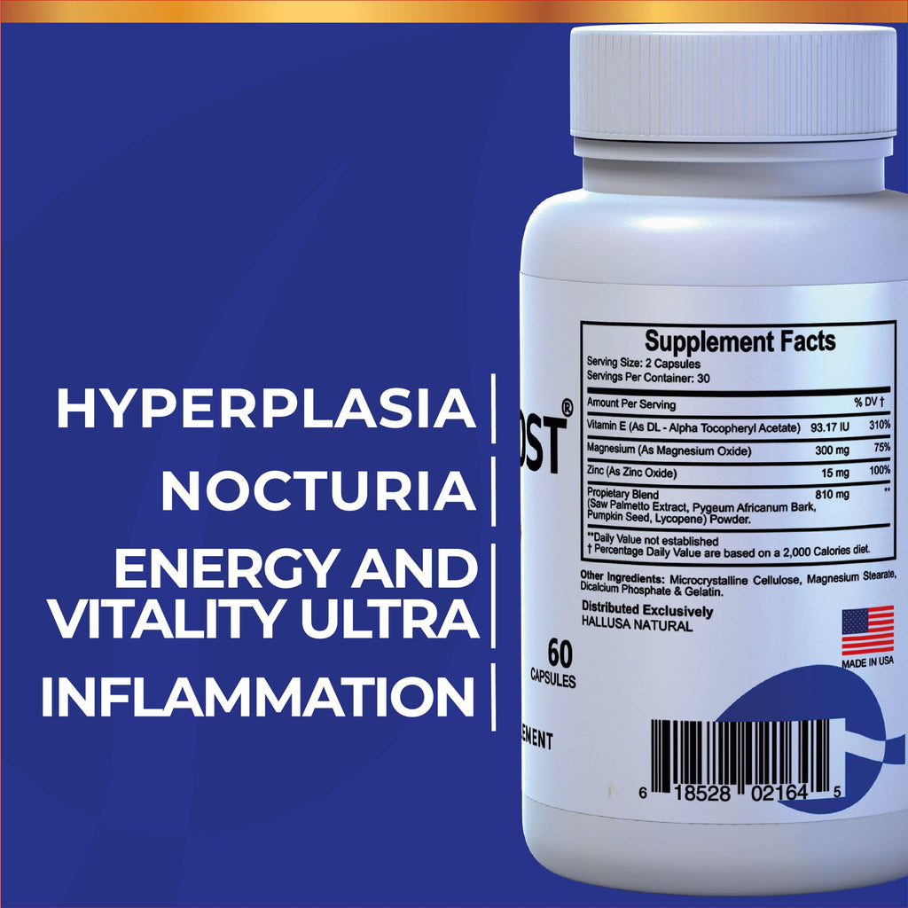 Hallusa Hallprost Ultra & Hallvigor 120 Caps - Prostate Health for Men