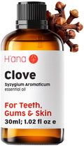 H'ana Clove Essential Oil 1.02 fl oz - Hair, Skin, Diffuser & Aromatherapy
