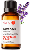 H'ana Lavender Essential Oil – 1.02 Fl Oz for Hair, Skin, Diffuser & DIY Crafts