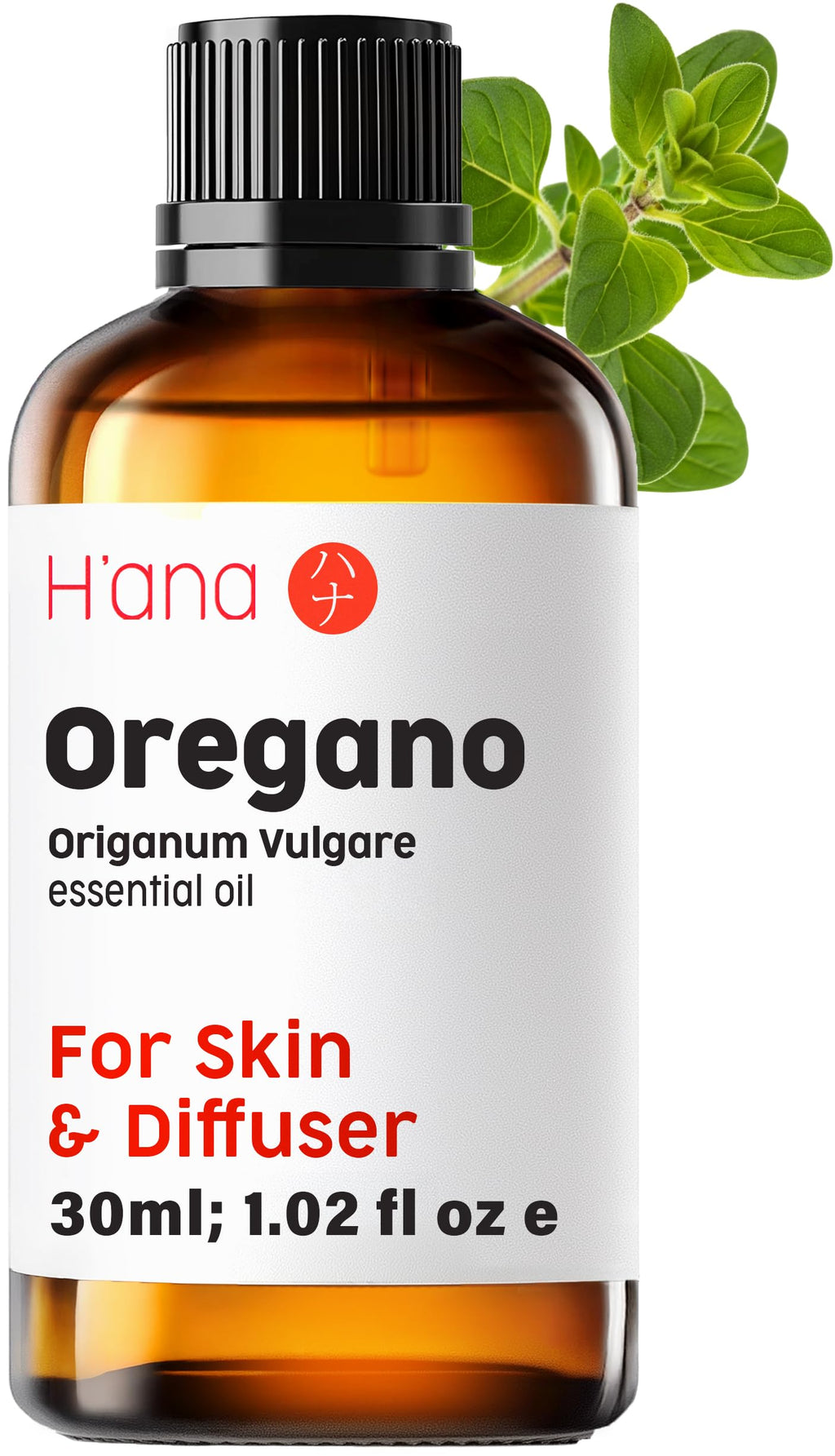 H'ana Oregano Essential Oil - 1.02 Fl Oz | Hair, Skin, Diffuser, Aromatherapy & DIY Candle & Soap Making