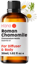 H'ana Roman Chamomile Essential Oil – 1.02 fl oz | Hair, Skin, Diffuser, Aromatherapy, DIY Candle & Soap Making