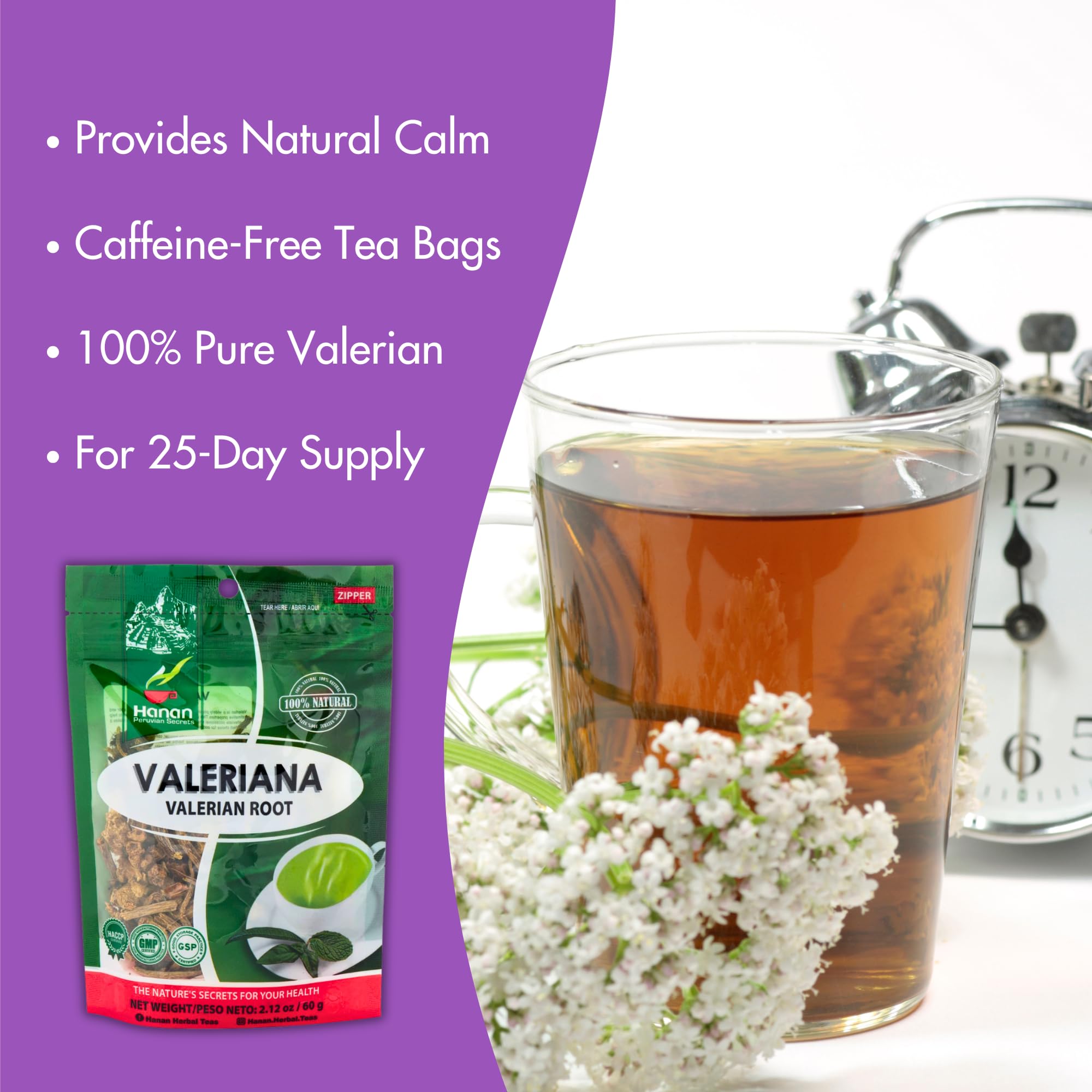 Hanan Valerian Root Tea – Loose Leaf Valerian Tea 2.1 oz (60 g) from Peru