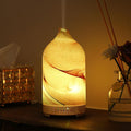 Hand Blown Glass Essential Oil Diffuser – Ultrasonic Cool Mist, Auto Shut-Off, 7-Color Night Light